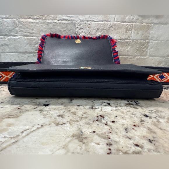 Tory Burch GUC Multicolor Embroidered & Leather Crossbody - Picture 6 of 16